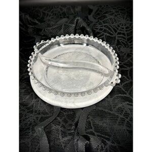 vintage Imperial Glass Candlewick divided relish dish.